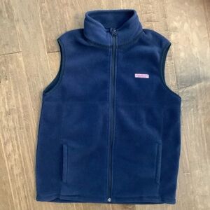 Vineyard Vines Navy Fleece Vest, L (16-18)